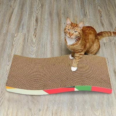 Grattoir Chat - PurrfectScratcher™ - Ondulé Rose - Parfaitementchat