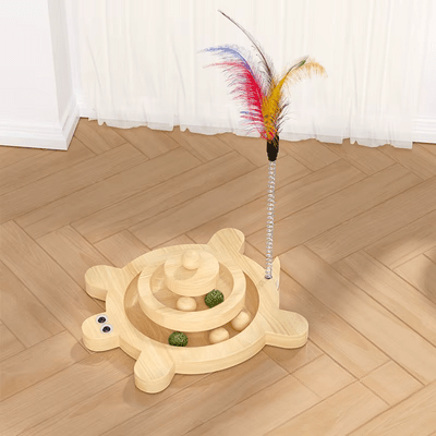 Jouet en Bois - SpinningCatToy™ - Grenouille - Parfaitementchat