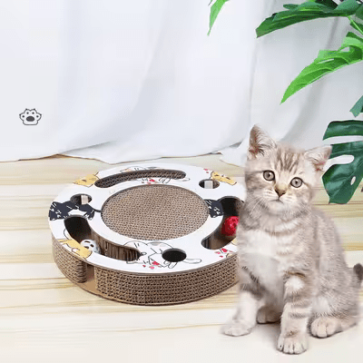 Grattoir Chat - PurrRoundScratcher™ - Chats Colorés - Parfaitementchat