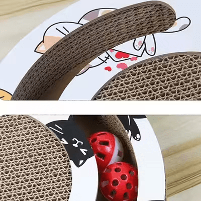 Grattoir Chat - PurrRoundScratcher™ - Chats Colorés - Parfaitementchat
