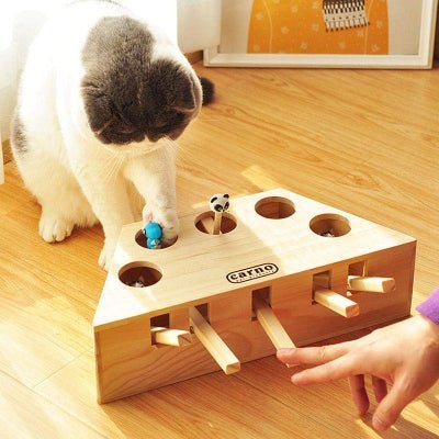 Jouet Interactif Chat - PawHunter™ - 5 Trous - Parfaitement Chat
