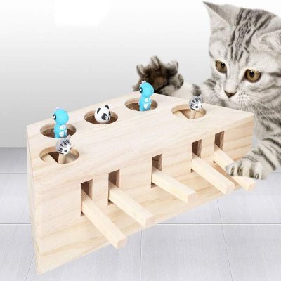 Jouet Interactif Chat - PawHunter™ - 5 Trous - Parfaitement Chat