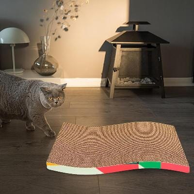 Grattoir Chat - PurrfectScratcher™ - Ondulé Rose - Parfaitementchat