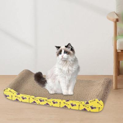 Grattoir Chat - PurrfectScratcher™ - Vague Jaune - Parfaitement Chat