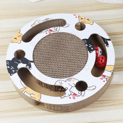 Grattoir Chat - PurrRoundScratcher™ - Chats Colorés 